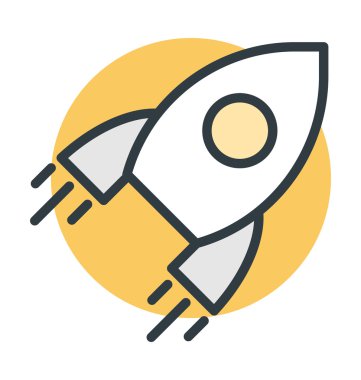 Roket renkli vektör simgesi