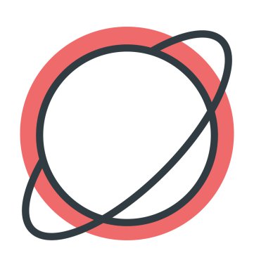 Gezegen renkli vektör simgesi