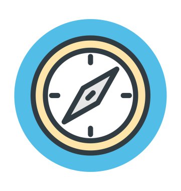 Pusula renkli vektör simgesi