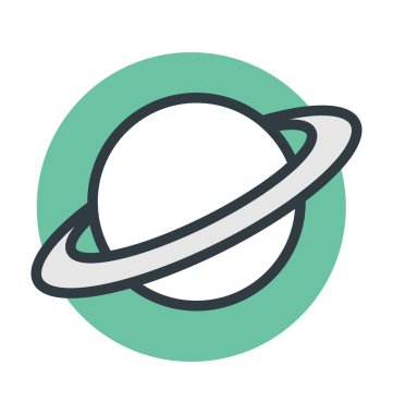 Gezegen renkli vektör simgesi