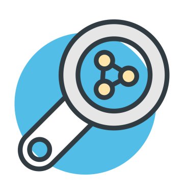 Genetik araştırma renkli vektör simgesi