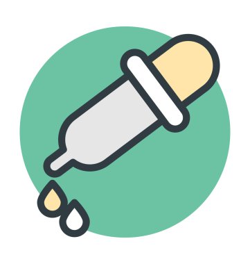 Pipet renkli vektör simgesi