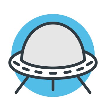 UFO renkli vektör simgesi