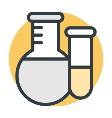 Laboratuvar cam renkli vektör simgesi