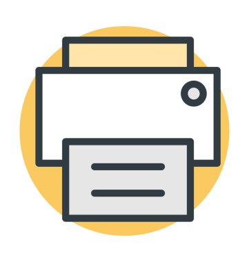 Faks renkli vektör simgesi