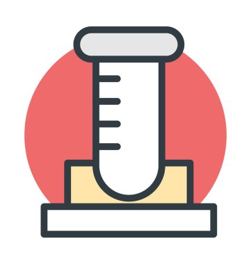 Test tüpü renkli vektör simgesi
