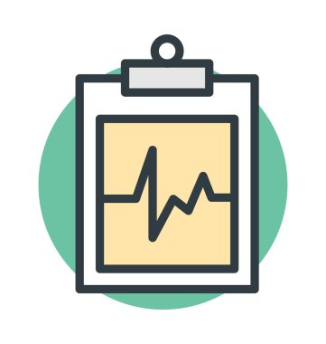 Tıbbi rapor renkli vektör simgesi