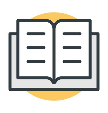 kitap renkli vektör simgesi