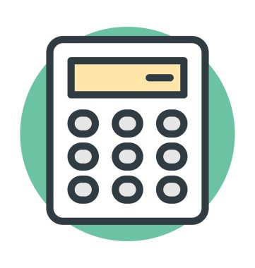 hesap makinesi renkli vektör simgesi