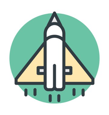 Roket renkli vektör simgesi