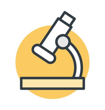 Mikroskop renkli vektör simgesi