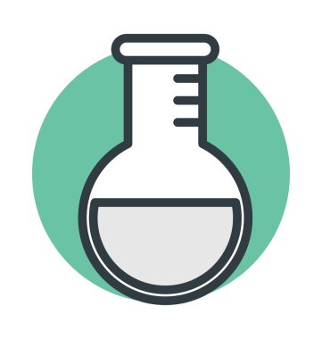 Test tüpü renkli vektör simgesi