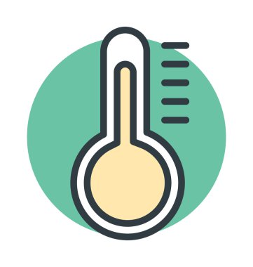 Termometre renkli vektör simgesi