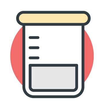 Test tüpü renkli vektör simgesi