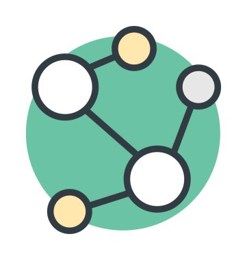 Moleküler renkli vektör simgesi