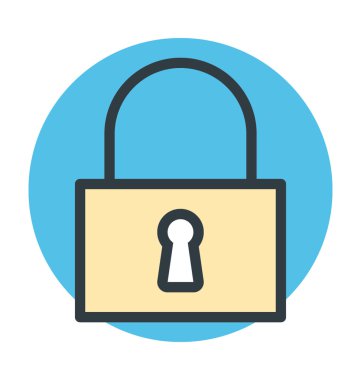 kilit renkli vektör simgesi