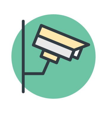 Gözetim renkli vektör simgesi