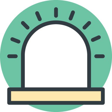 Acil ışık renkli vektör simgesi