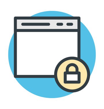 Web sitesi güvenlik renkli vektör simge