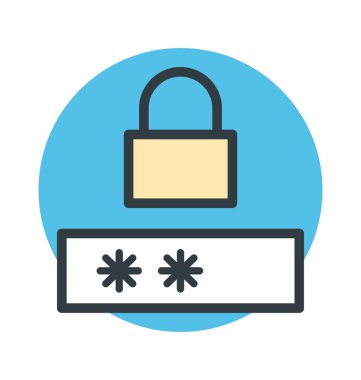 Parola gizlilik renkli vektör simgesi