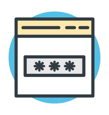 Web sitesi güvenlik renkli vektör simge