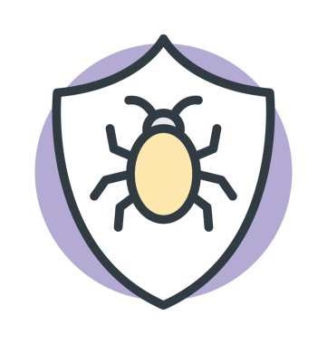 Virüsten koruma renkli vektör simgesi