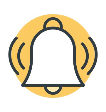 Zili çalmadan renkli vektör simgesi