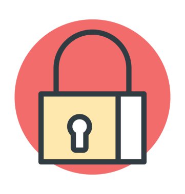 kilit renkli vektör simgesi