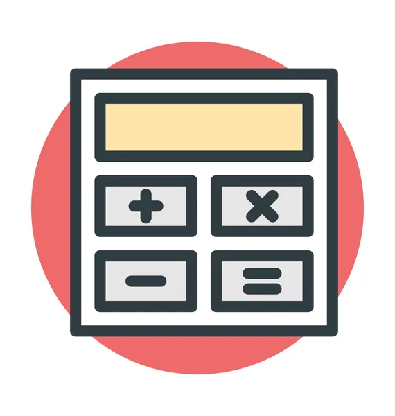 Kalkulačka barevné vektorové ikony — Stockový vektor