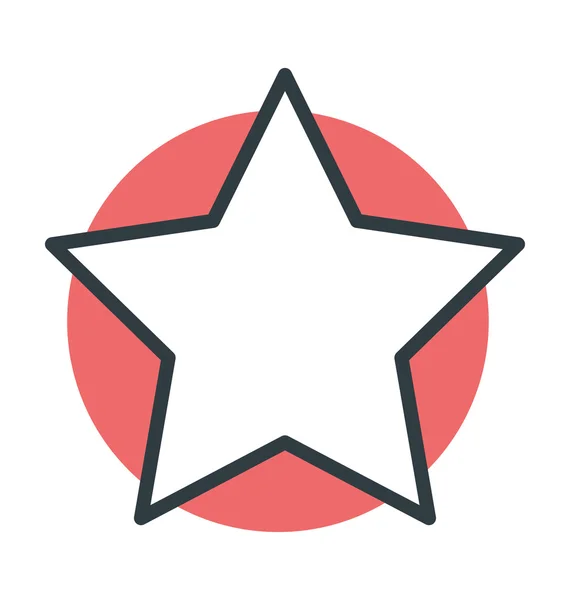 Icono vectorial de cinco estrellas puntiagudas — Vector de stock
