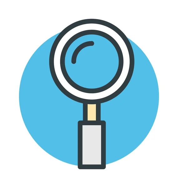 Magnifying Glass Colored Vector Icon — Stock Vector
