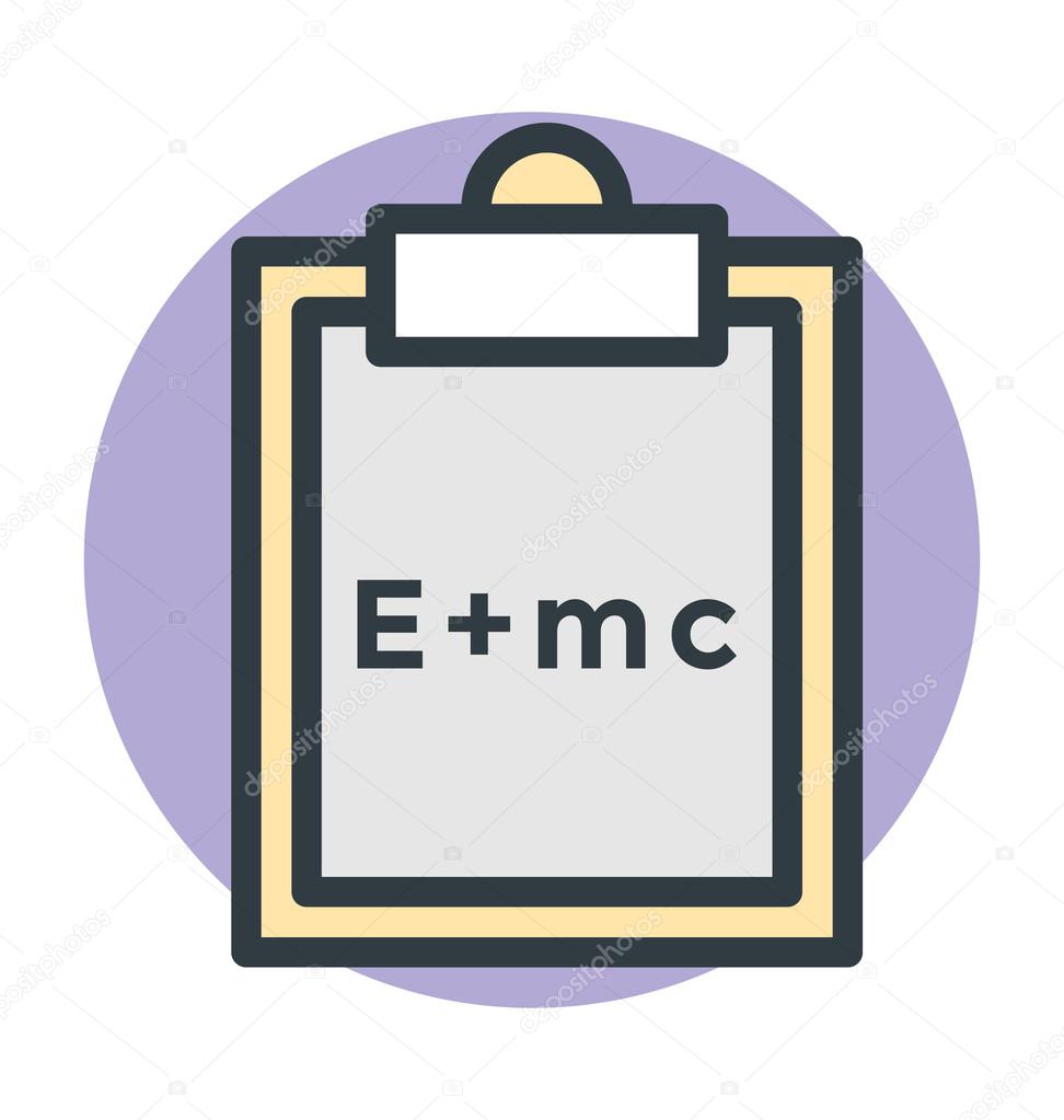 Scientific Formula Colored Vector Icon