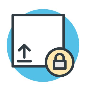 Online Güvenlik renkli vektör simgesi