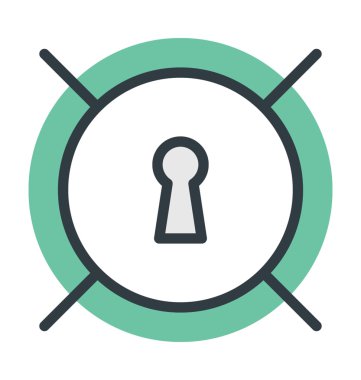 kilit renkli vektör simgesi