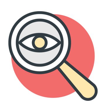 Büyütme renkli vektör simgesi