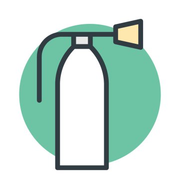 Dedektör kapı renkli vektör simgesi