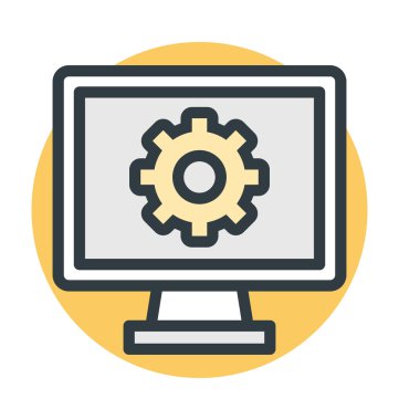 Teknik destek renkli vektör simgesi