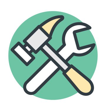 Garaj araçlar renkli vektör simgesi