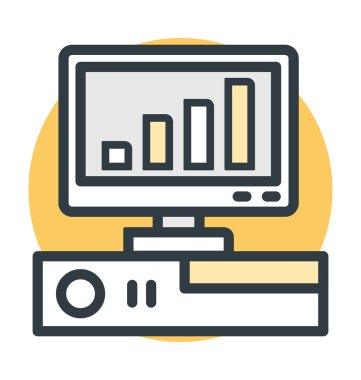 Projektör renkli vektör simgesi