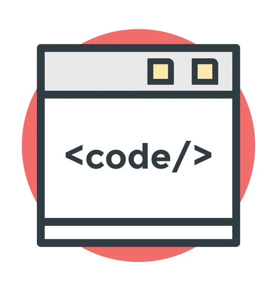 Bron Code gekleurde Vector Icon — Stockvector