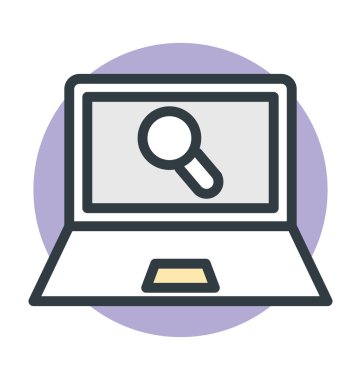 Keşif renkli vektör simgesi