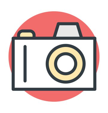 Kamera renkli vektör simgesi