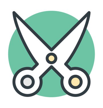 Makas renkli vektör simgesi