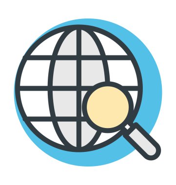 Genel arama renkli vektör simgesi