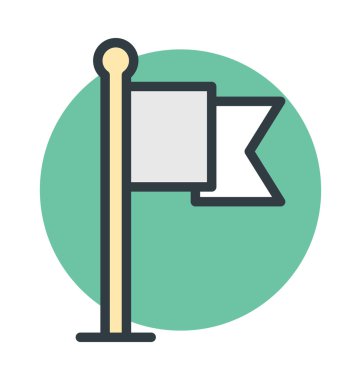 Çırpınan bayrak renkli vektör simgesi