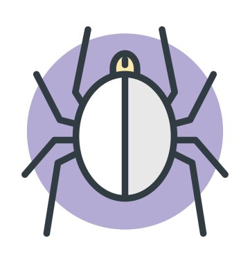 Böcek renkli vektör simgesi