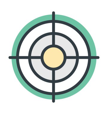 Hedef renkli vektör simgesi