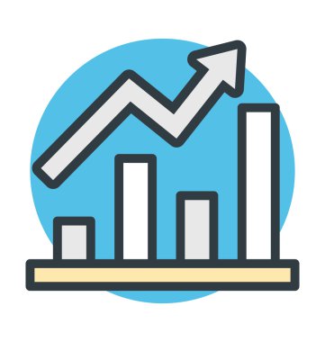 Grafik renkli vektör simgesi büyüyen