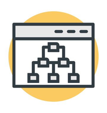 Site Haritası renkli vektör simgesi