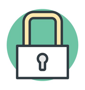 kilit renkli vektör simgesi